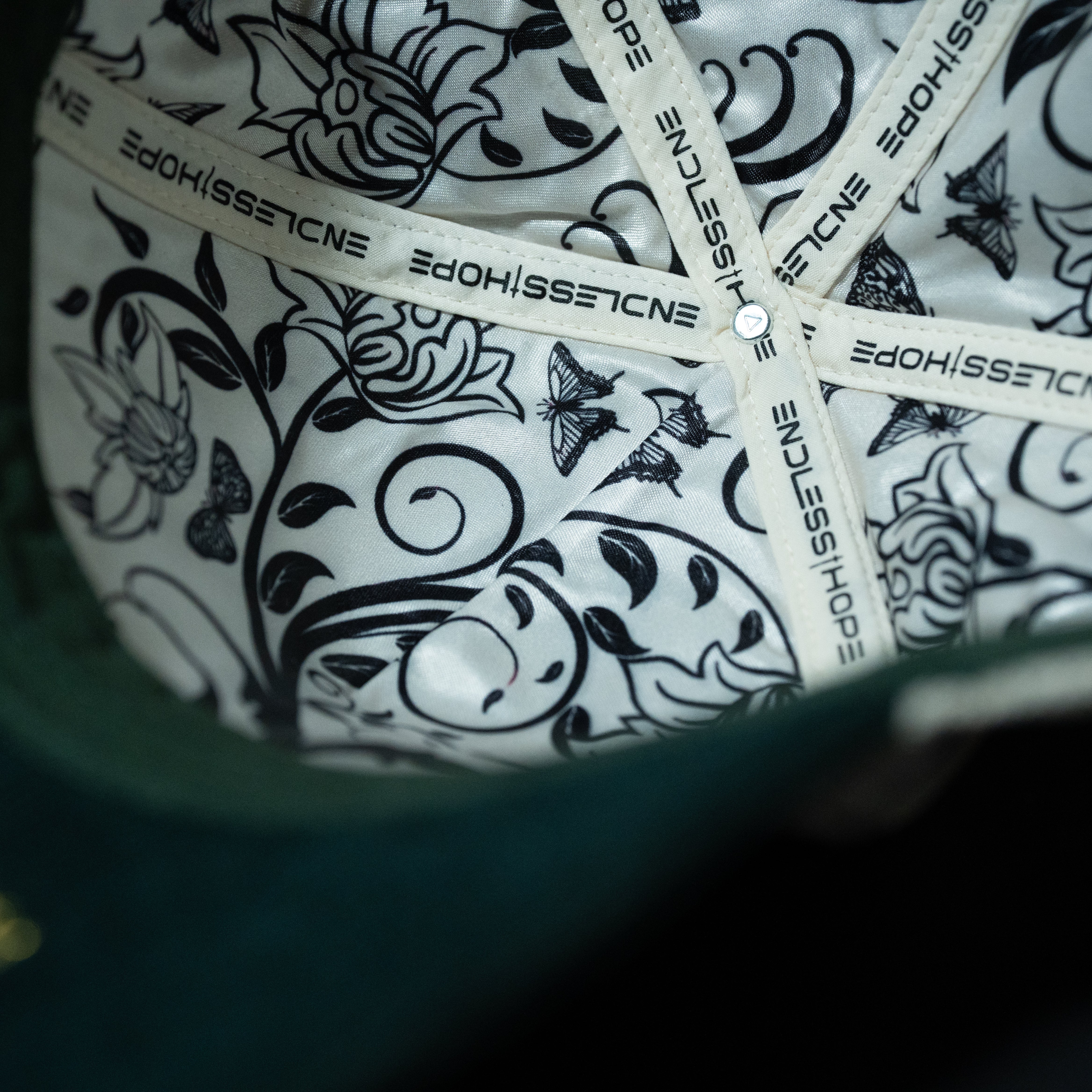 Cream and Green All Corduroy Hat