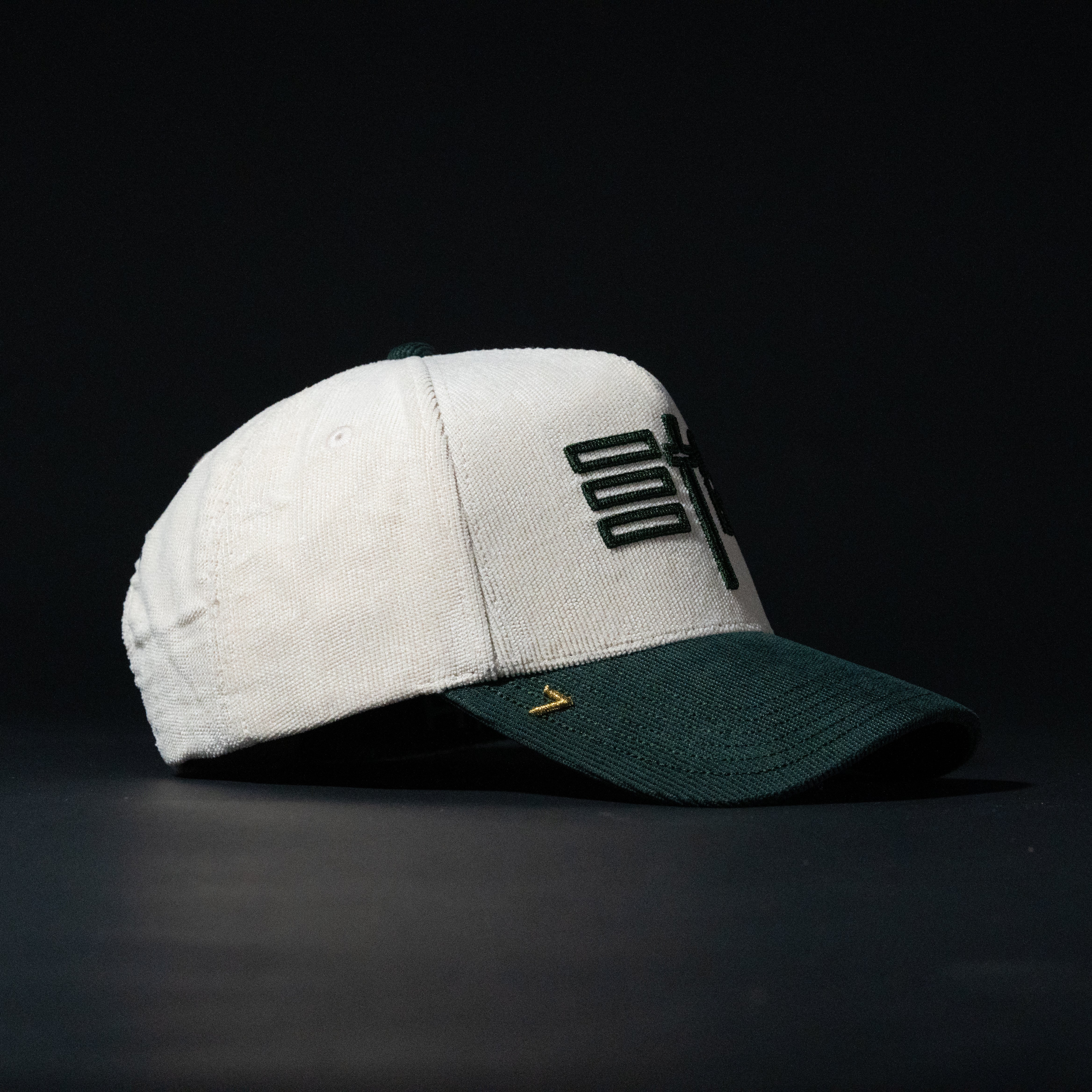Cream and Green All Corduroy Hat