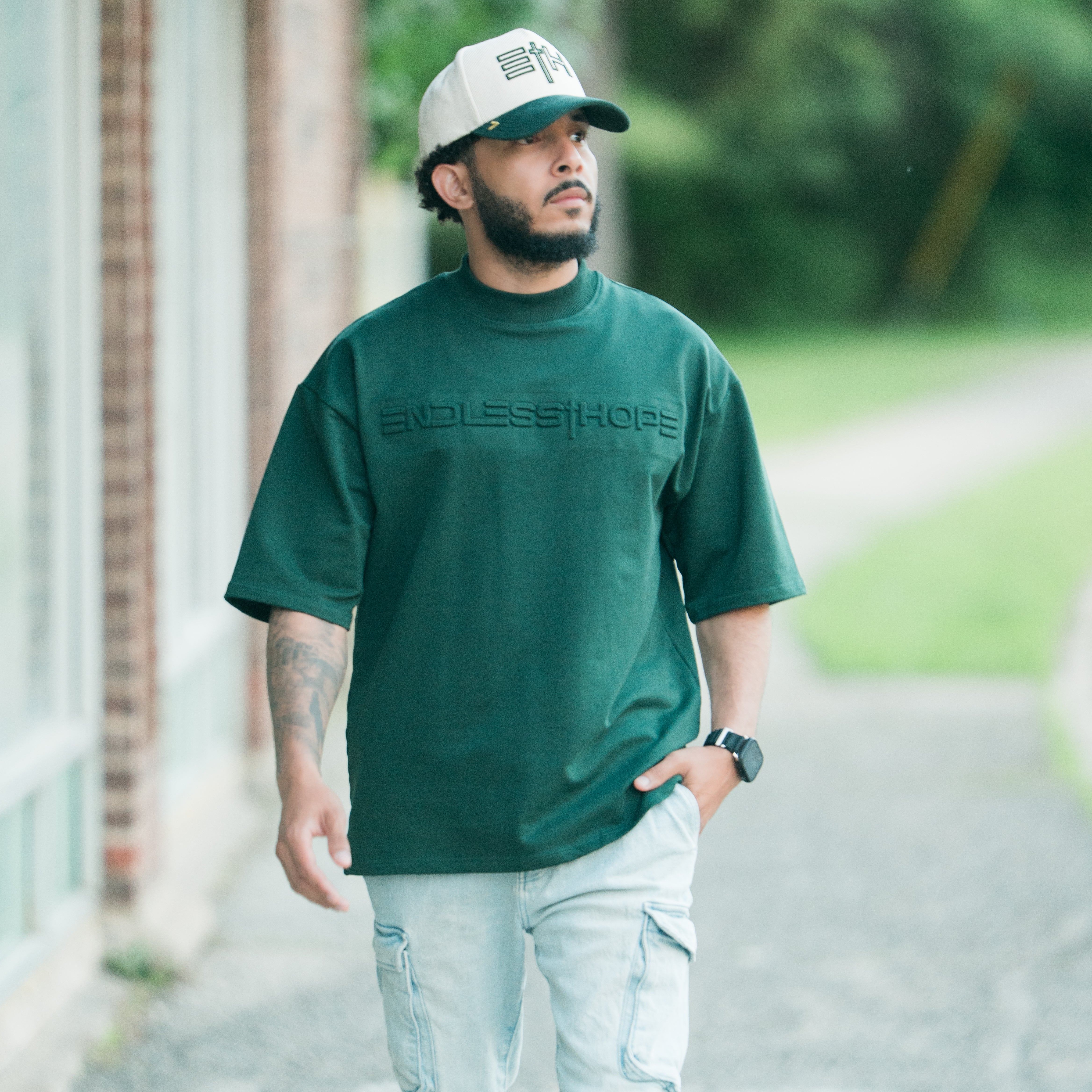 Endless Hope Green Oversized T-Shirt