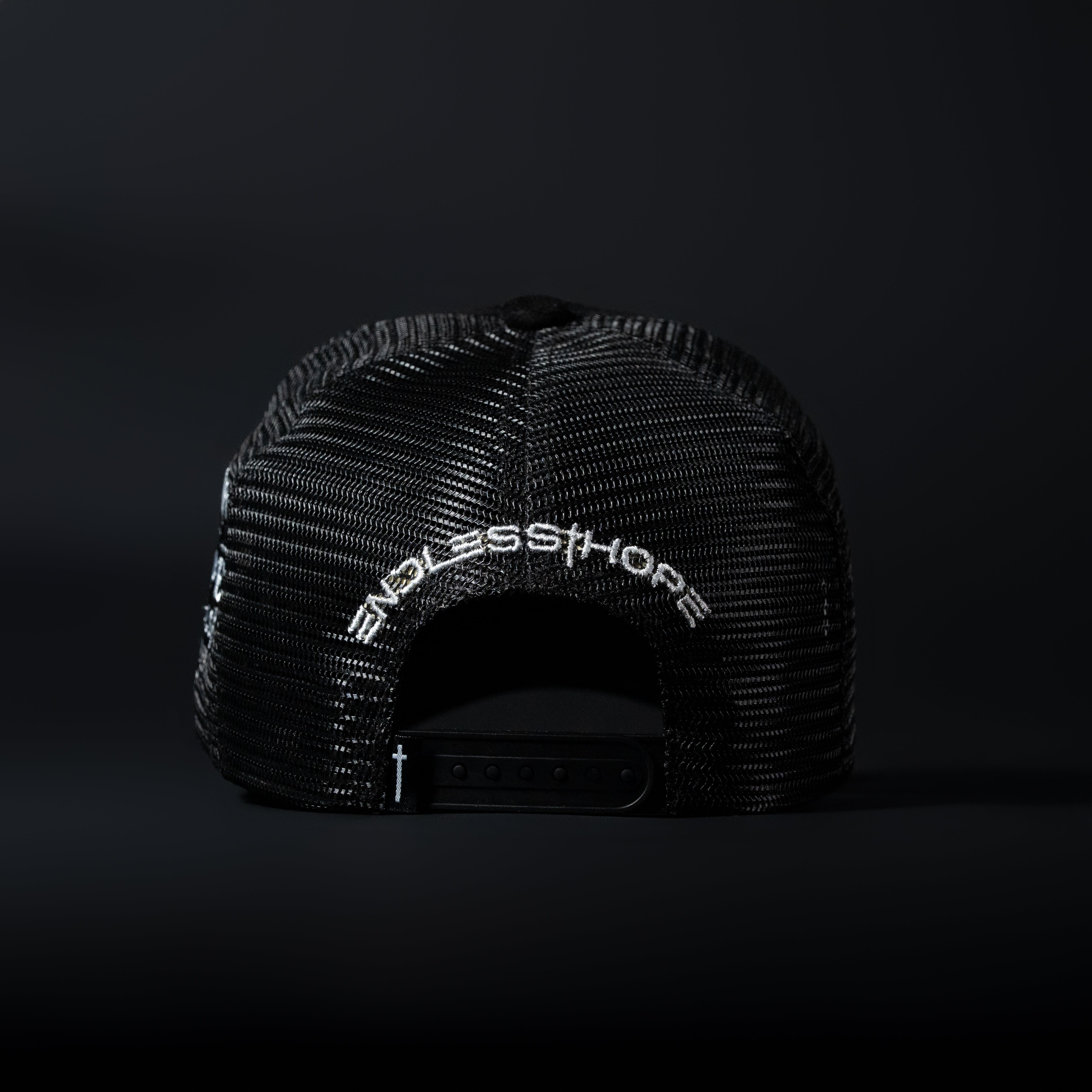 Black and White Sueded Trucker Hat