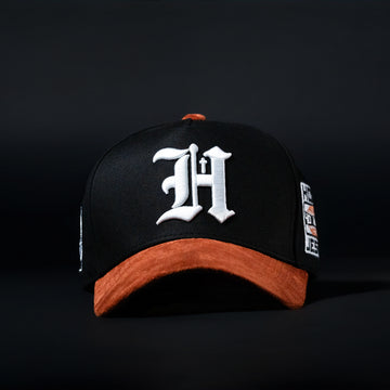 Black & Copper Sueded Brim Hat