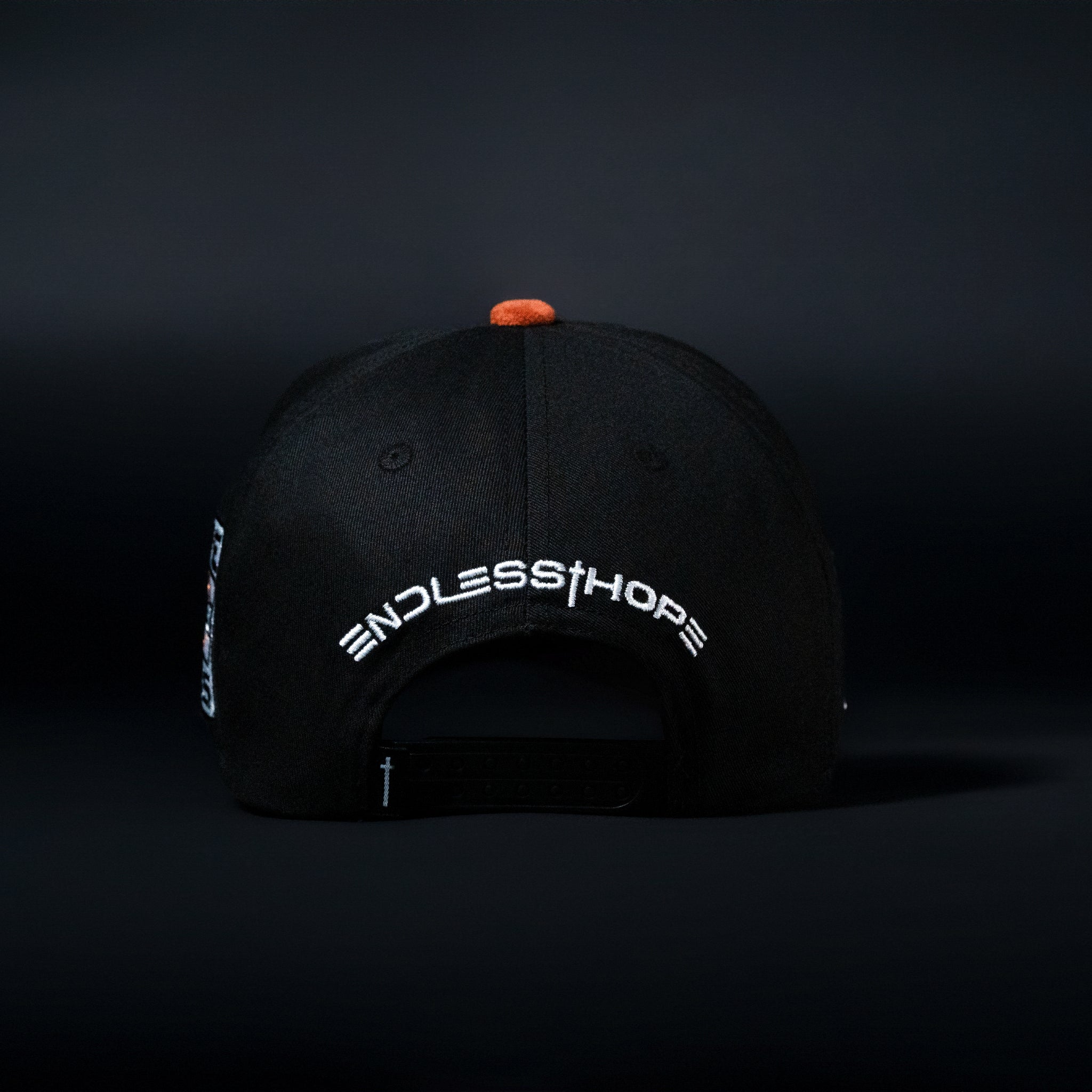 Black & Copper Sueded Brim Hat