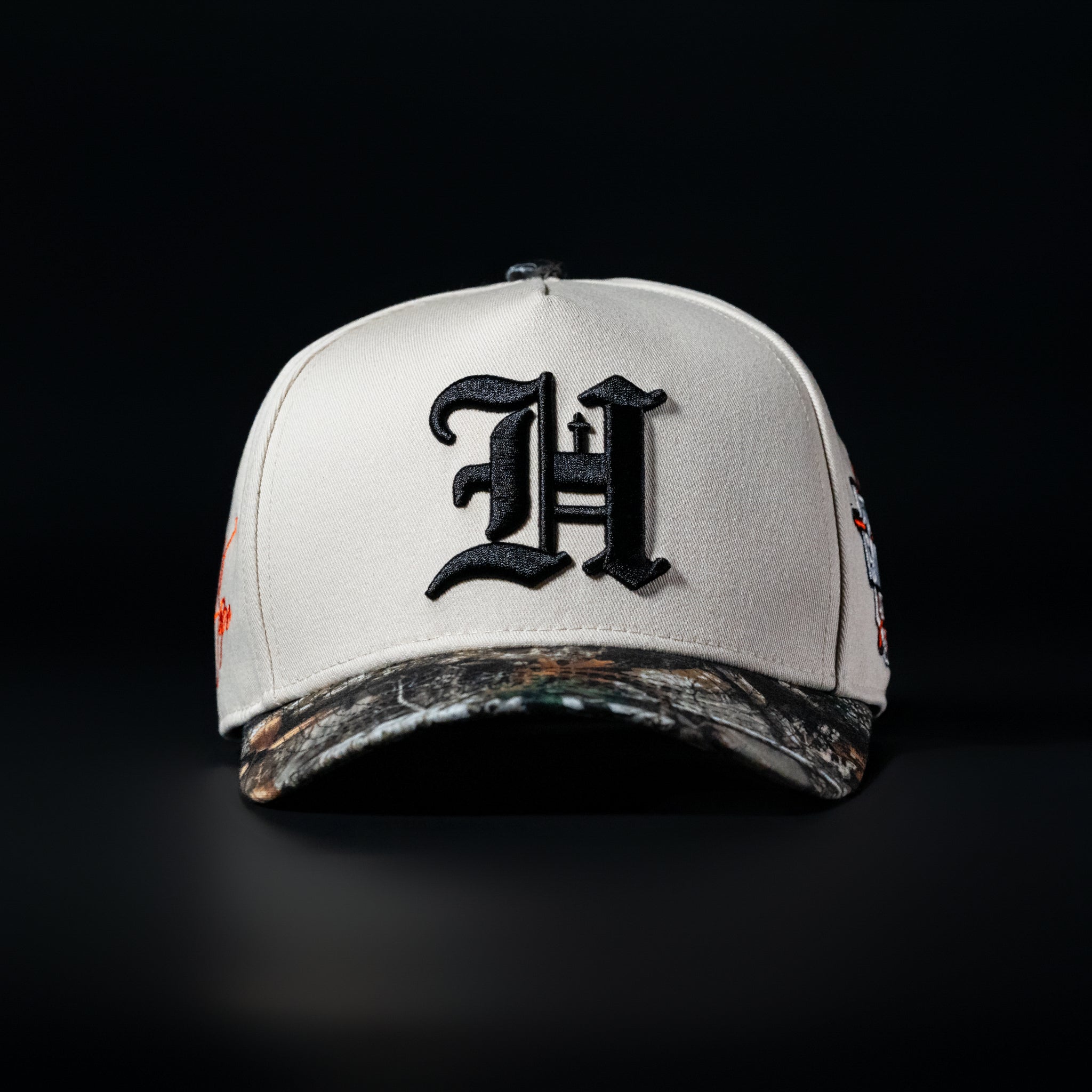 Cream & Camo Brim Hat