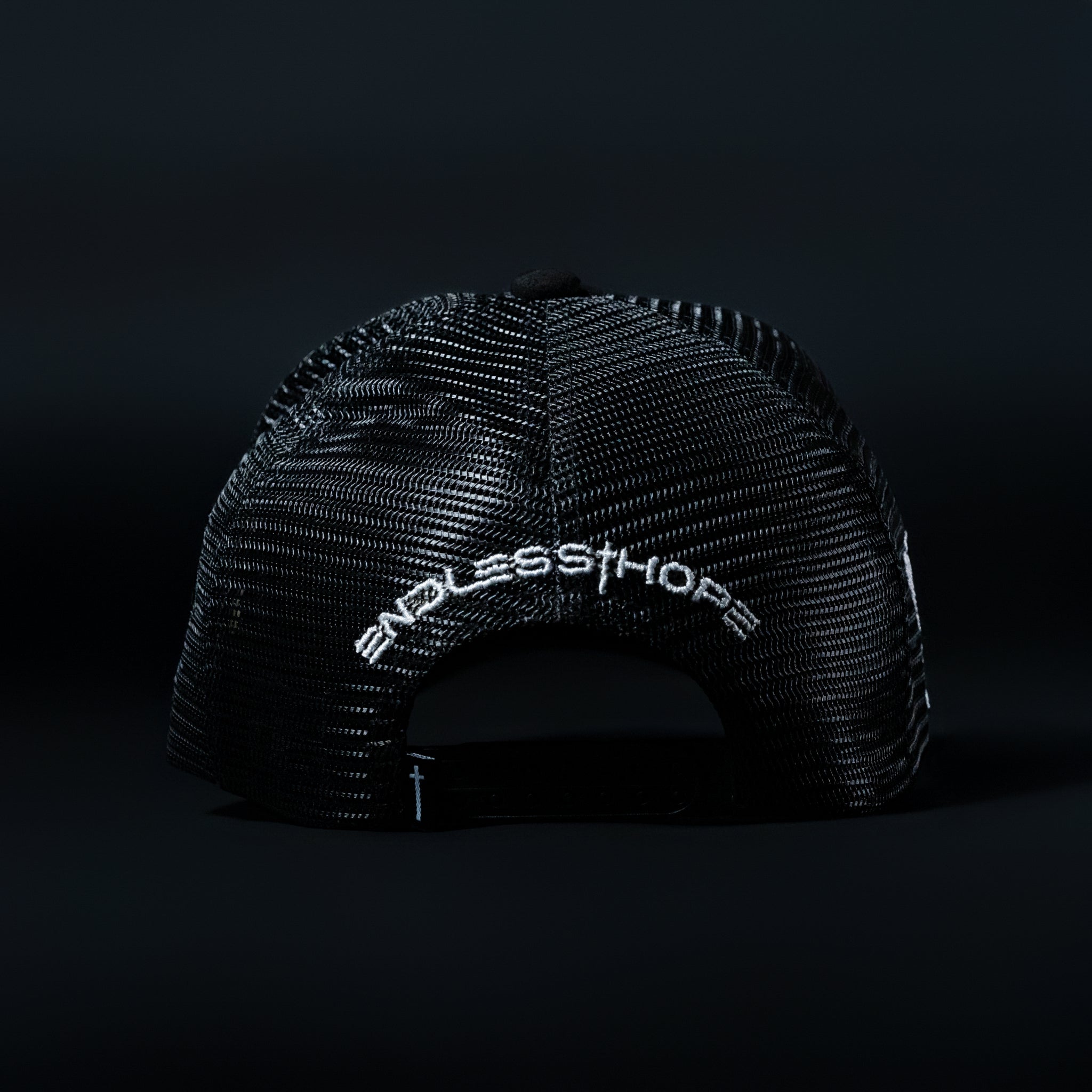 Black and White Sueded Trucker Hat