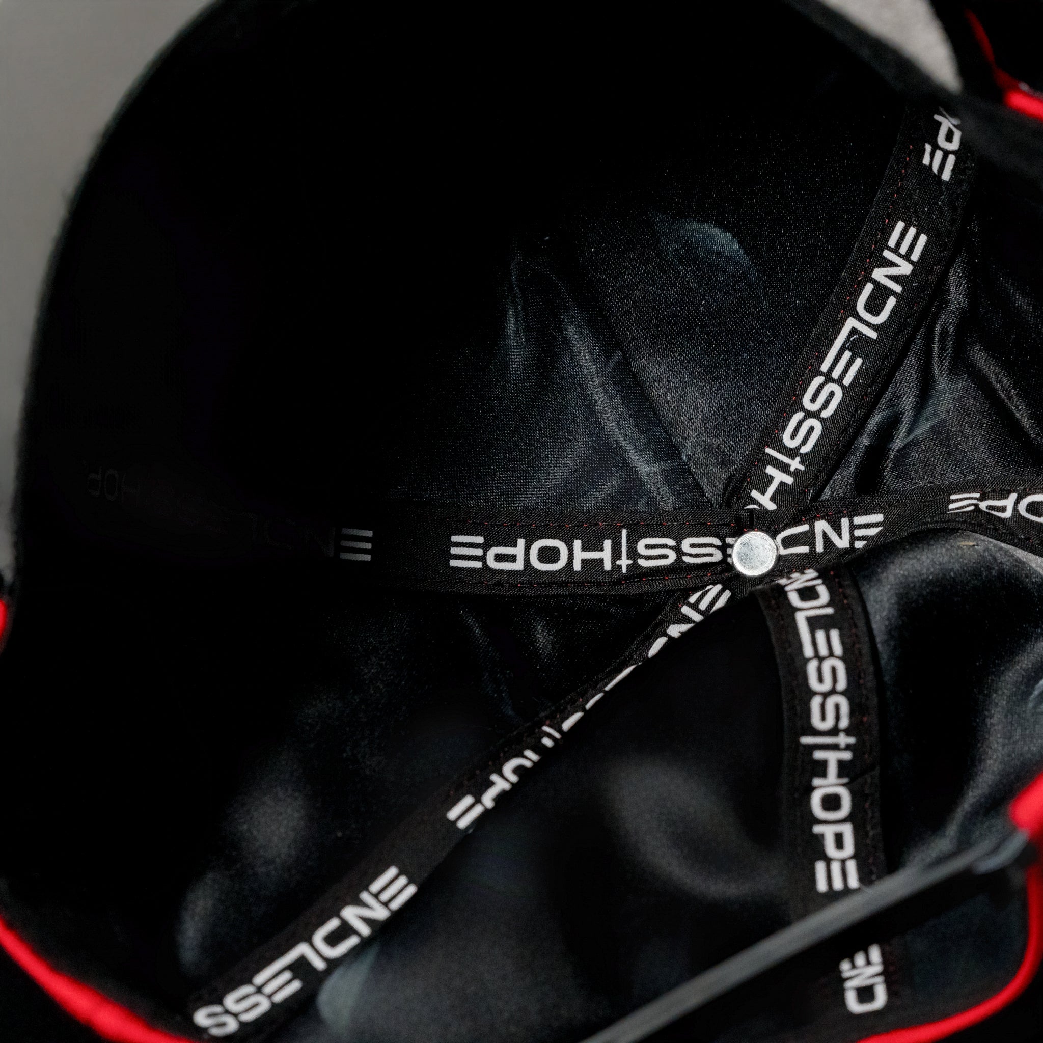 Red & Black Sueded Brim Hat