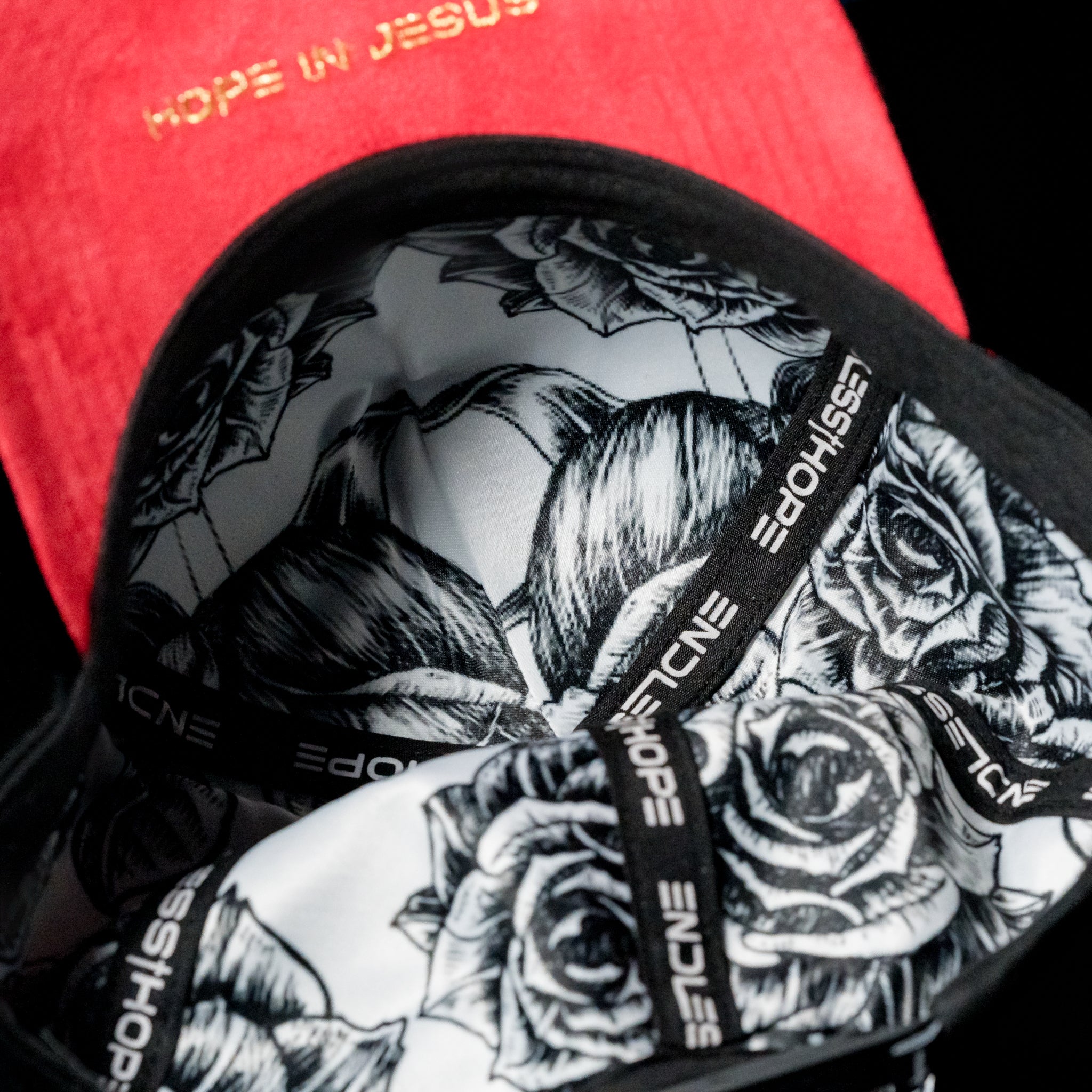 Black & White Corduroy Brim Hat