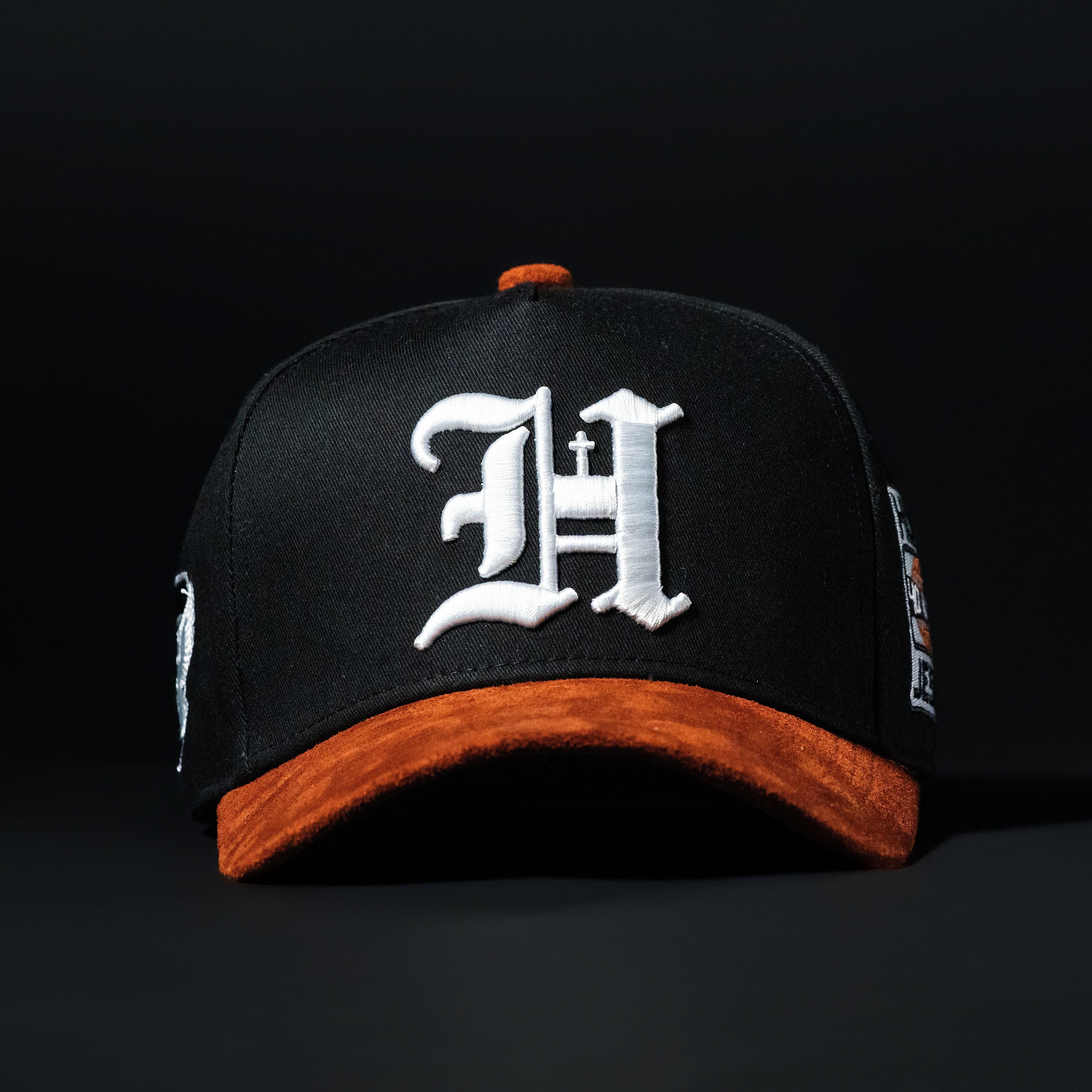 Black & Copper Sueded Brim Hat