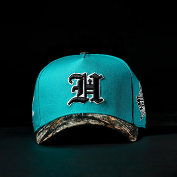 Teal & Camo Brim Hat