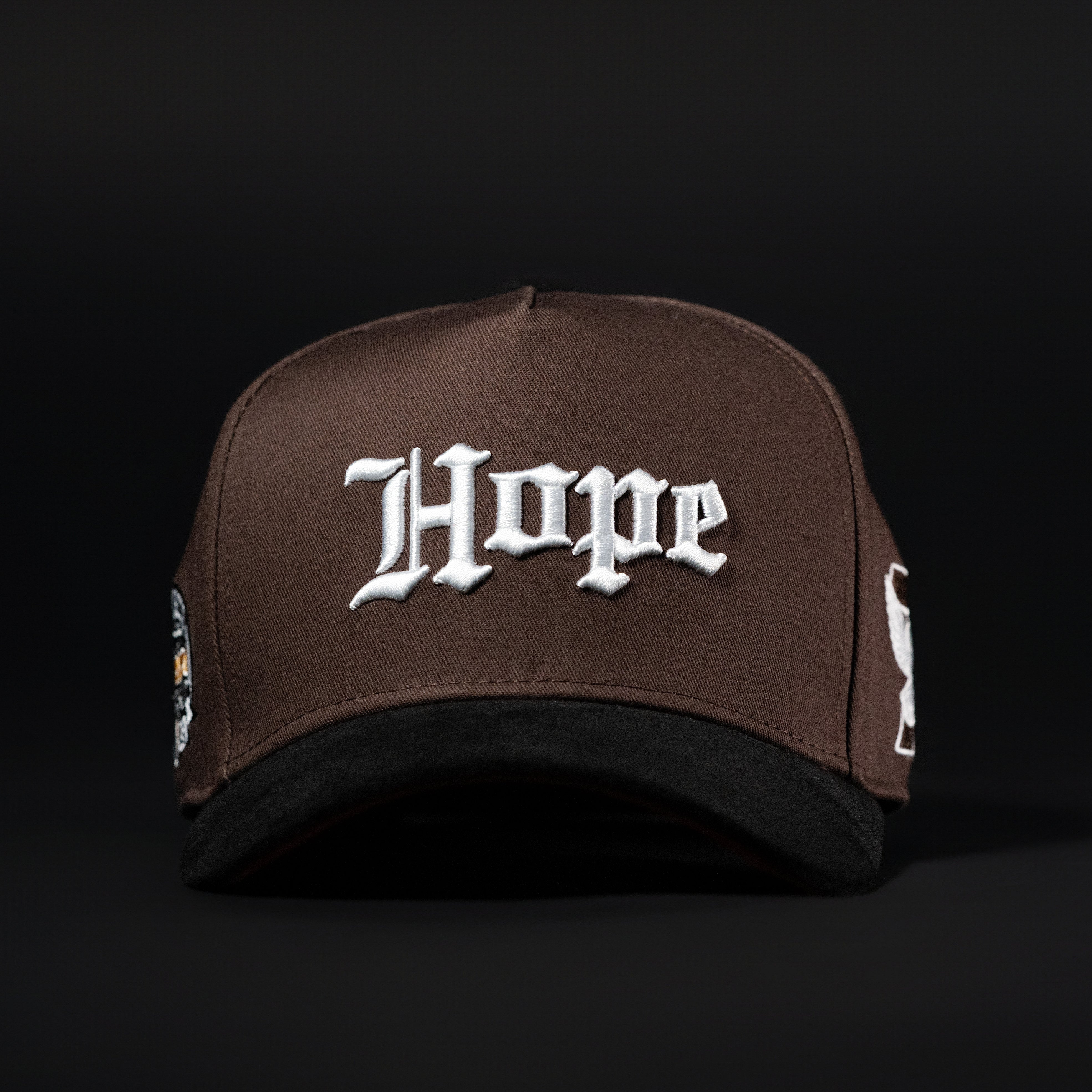 Brown & Black Sueded Brim Hope Hat