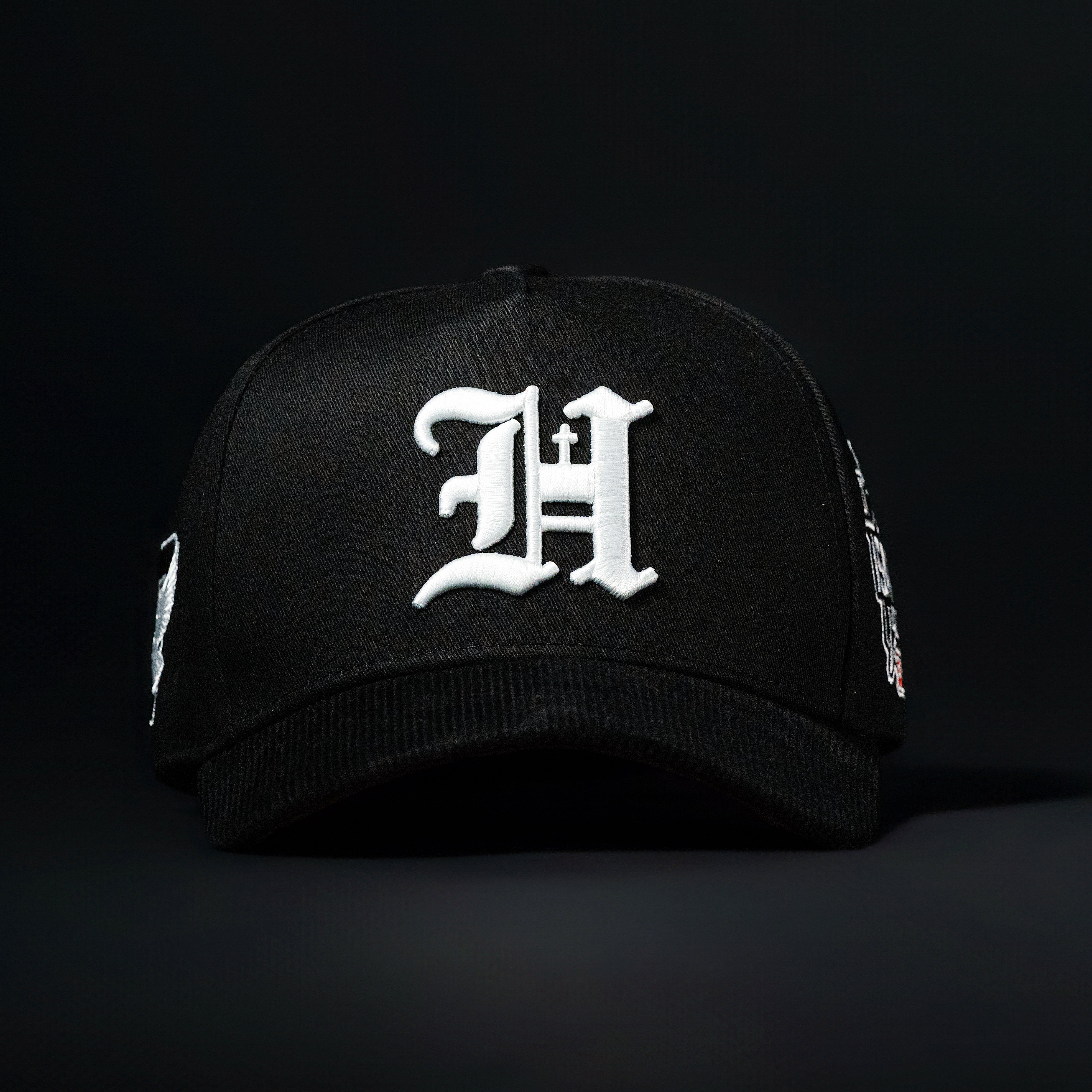 Black & White Corduroy Brim Hat