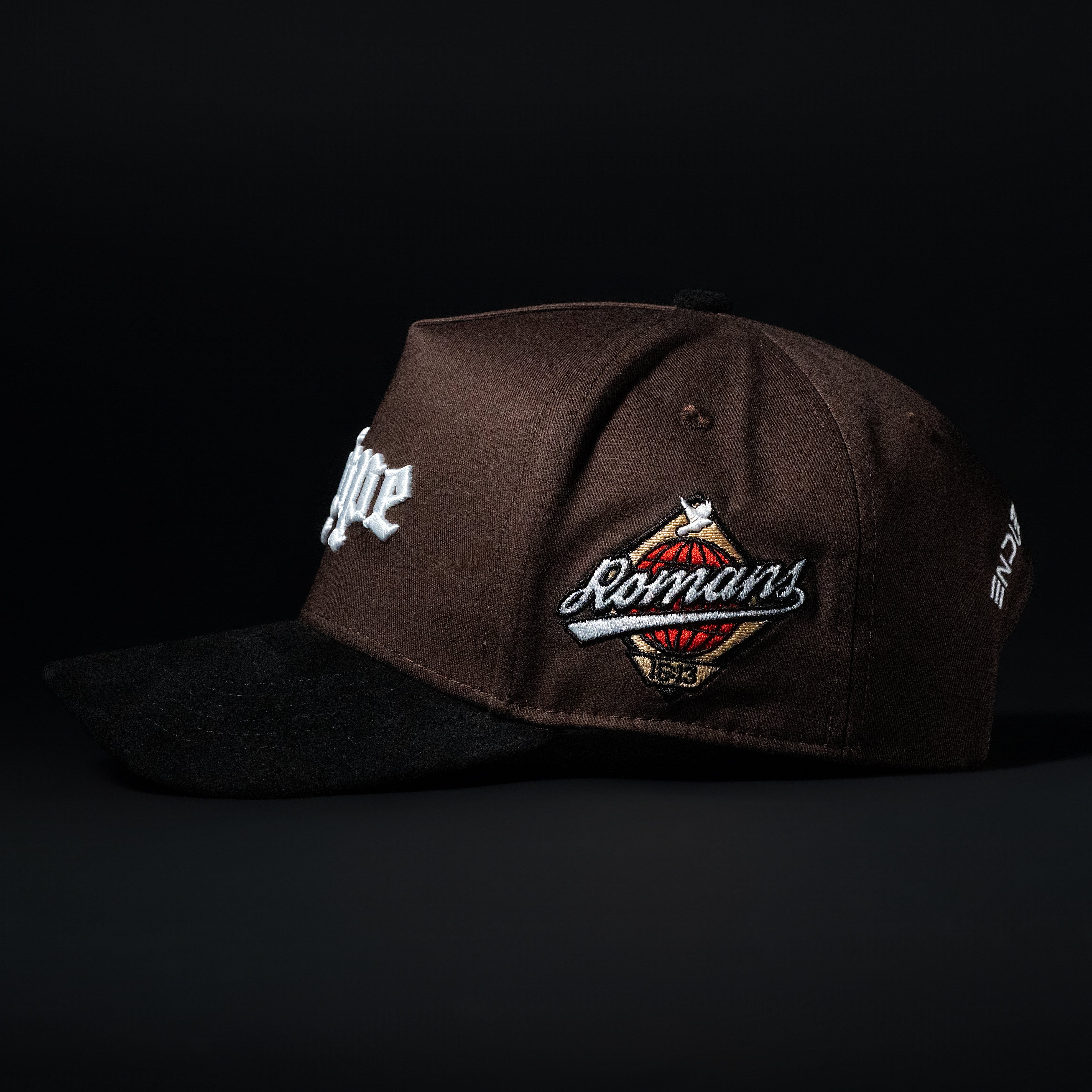 Brown & Black Sueded Brim Hope Hat