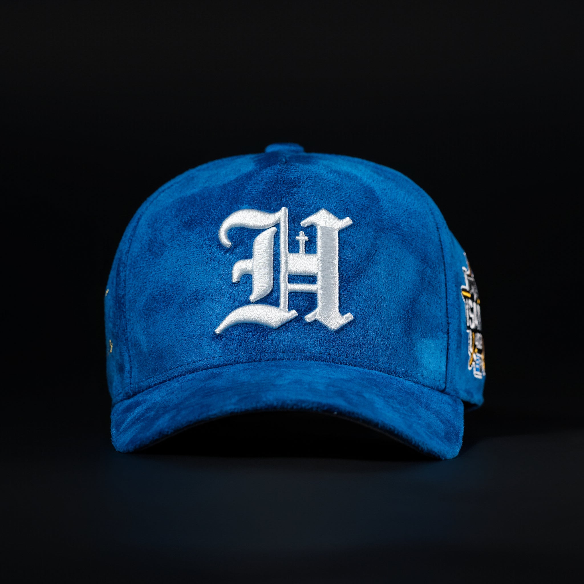 Blue & White All Sueded Hat