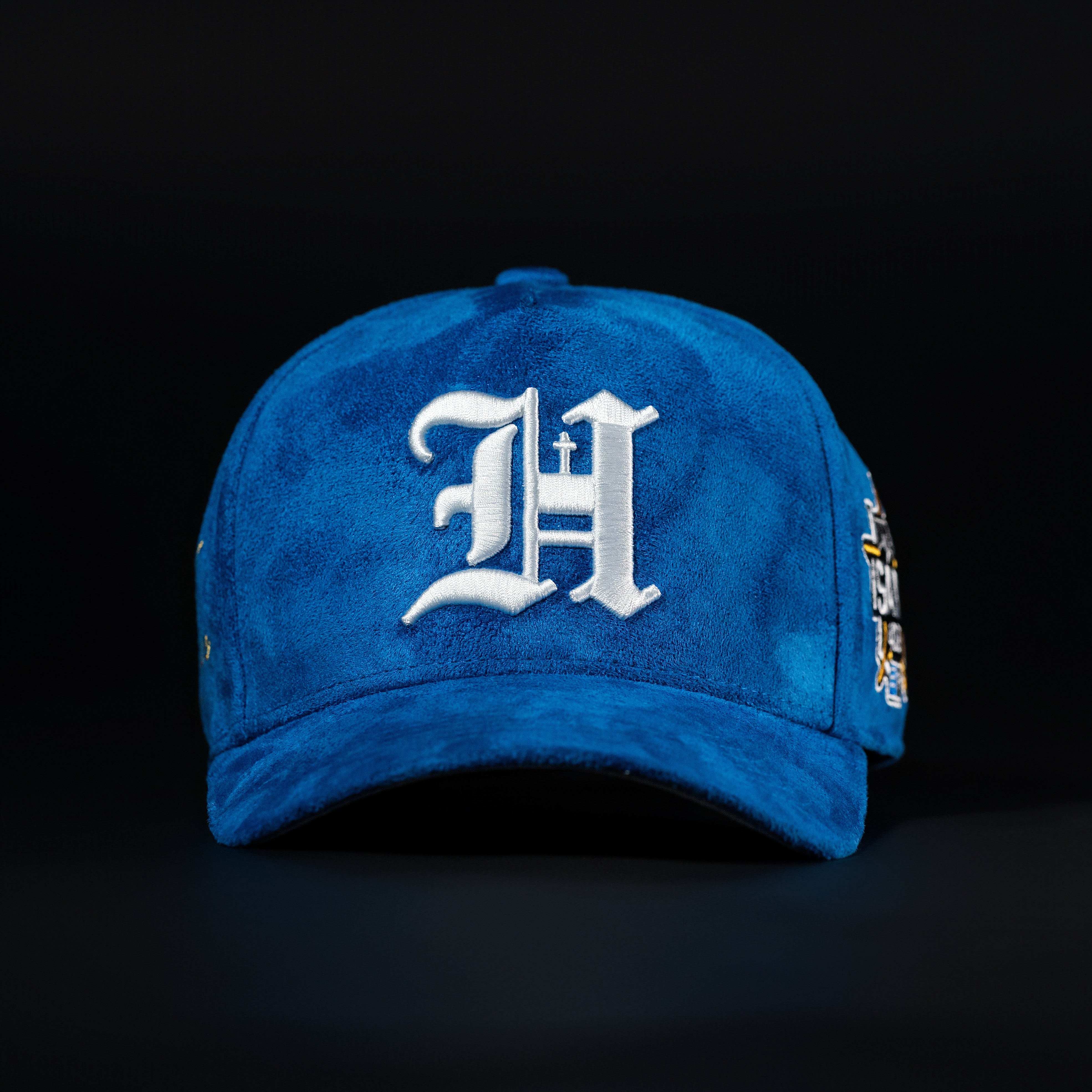 Blue & White All Sueded Hat