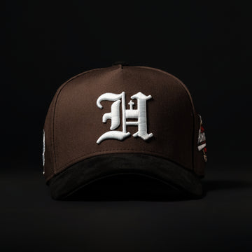 Brown & Black Sueded Brim Hat