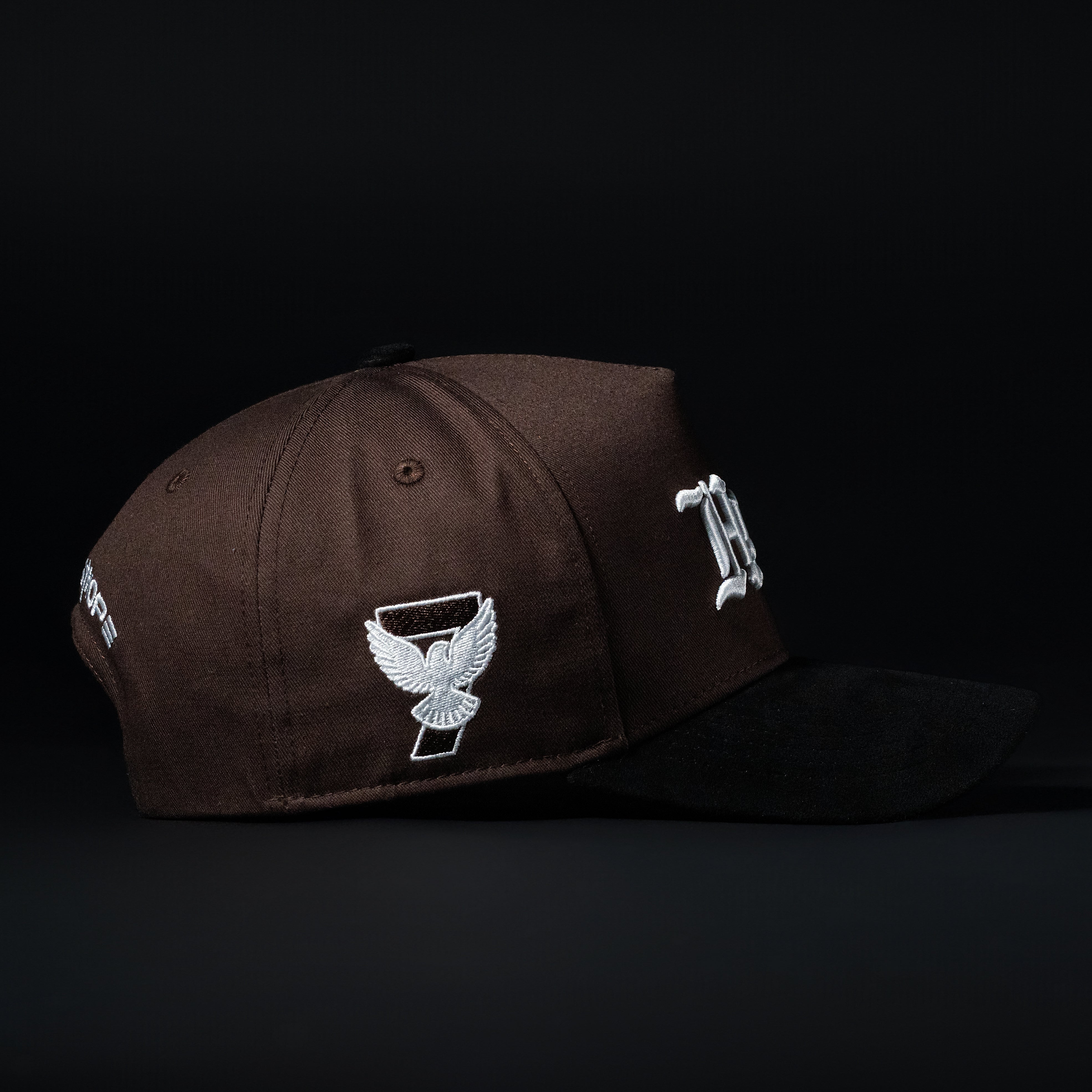 Brown & Black Sueded Brim Hope Hat