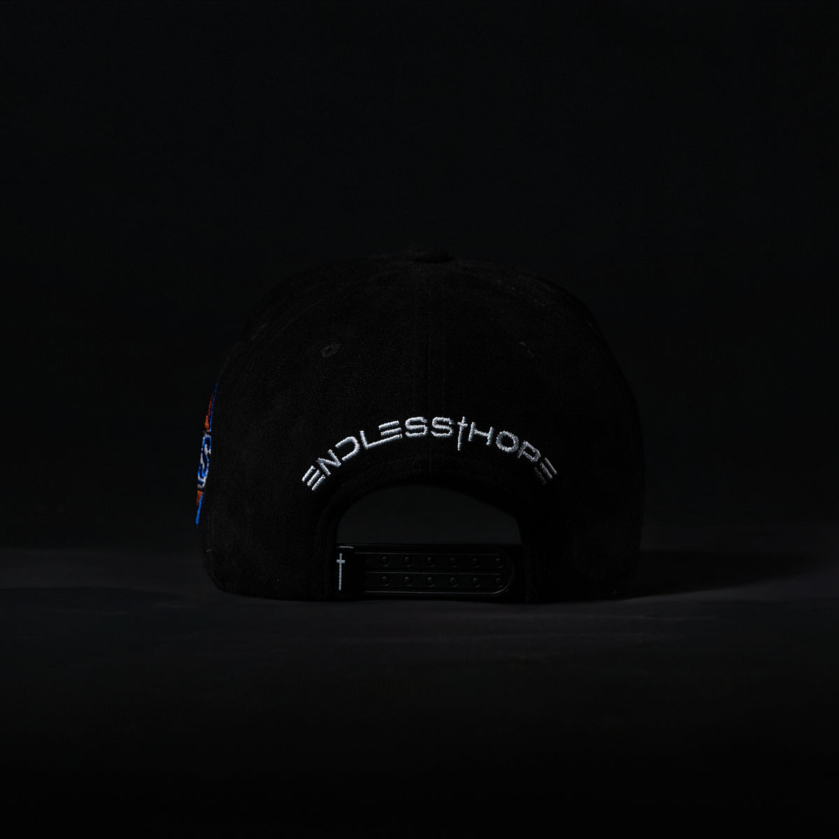 Black & Orange & Blue Sueded NYC Hat