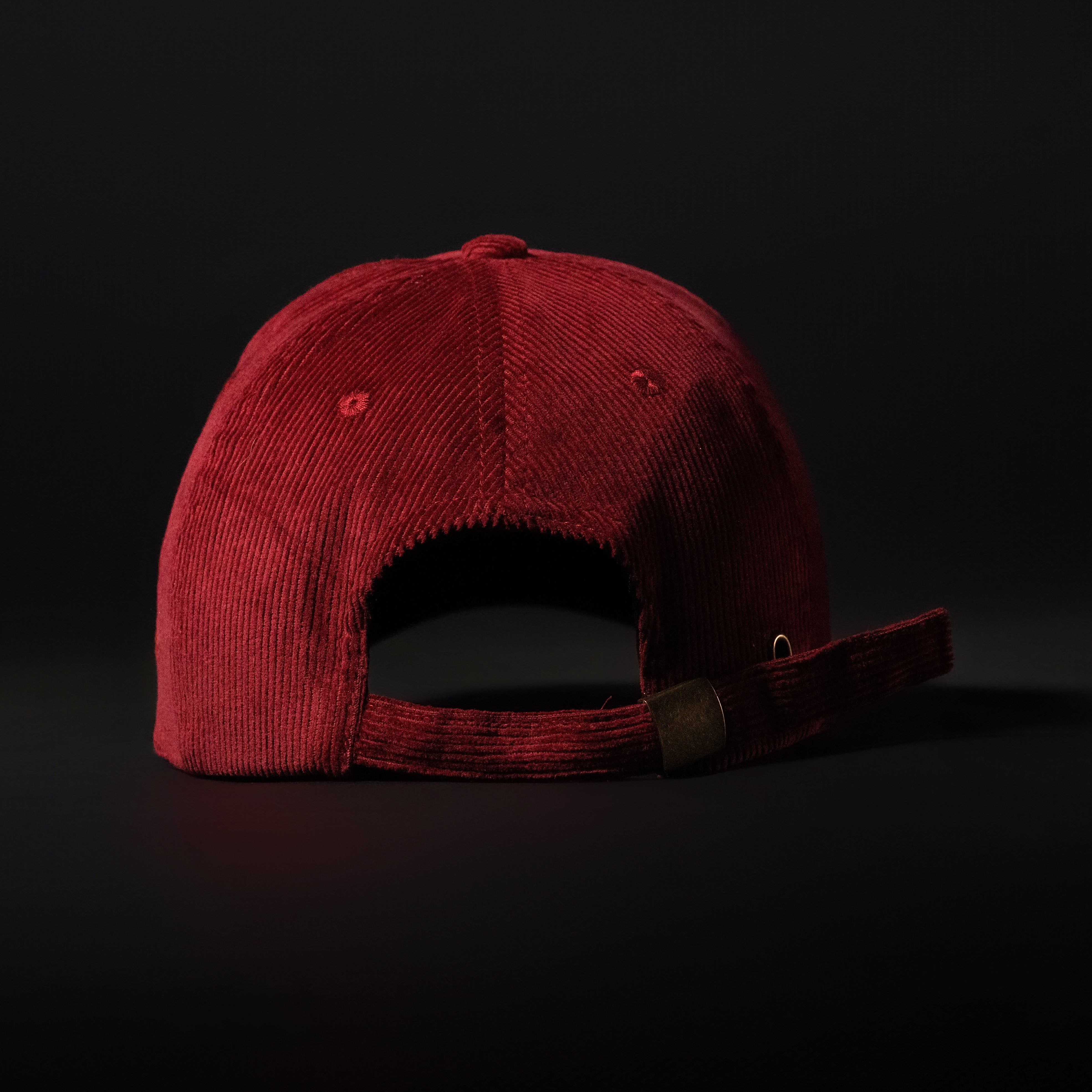 Burgundy & White Corduroy Dad Hat