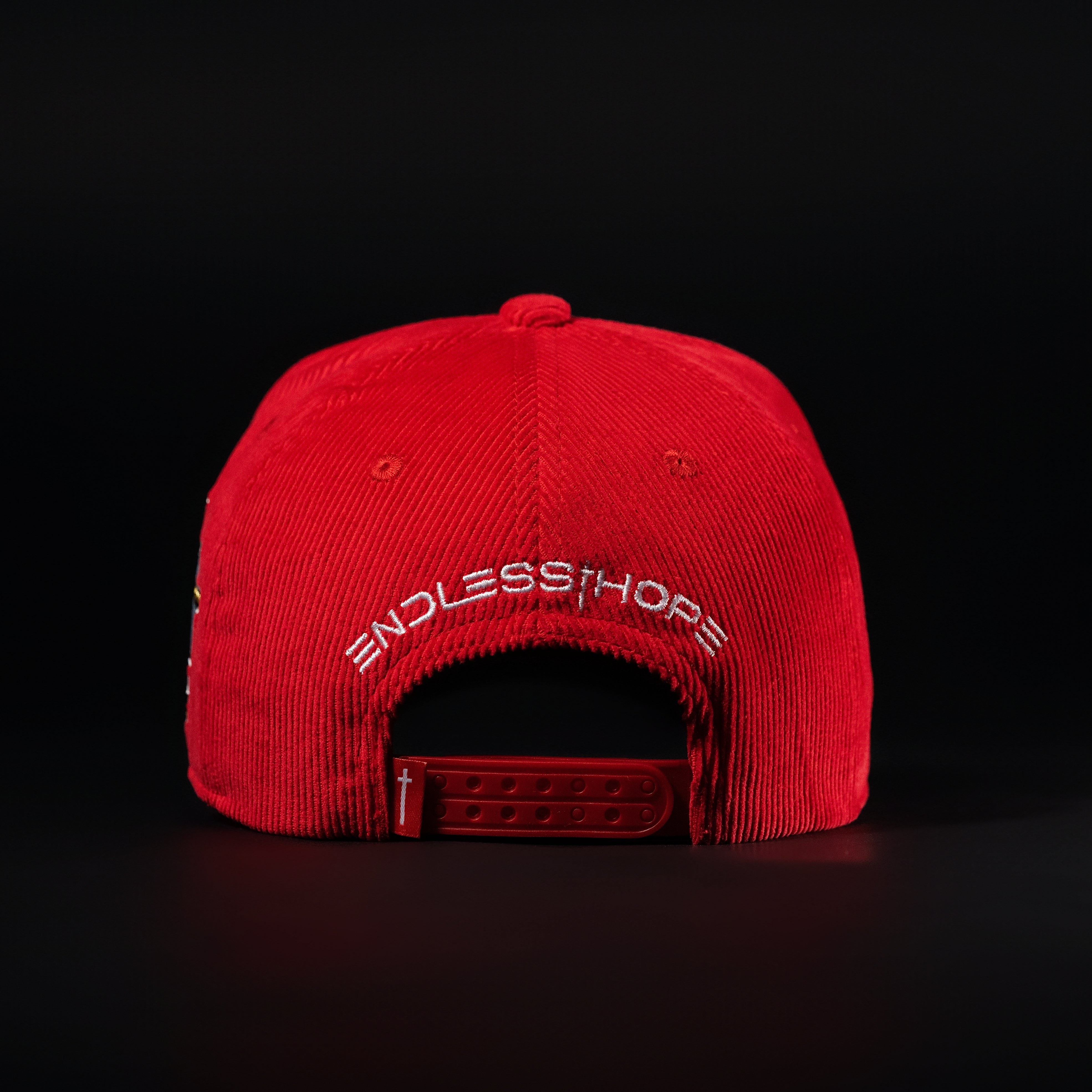 Red & White All Corduroy Hat