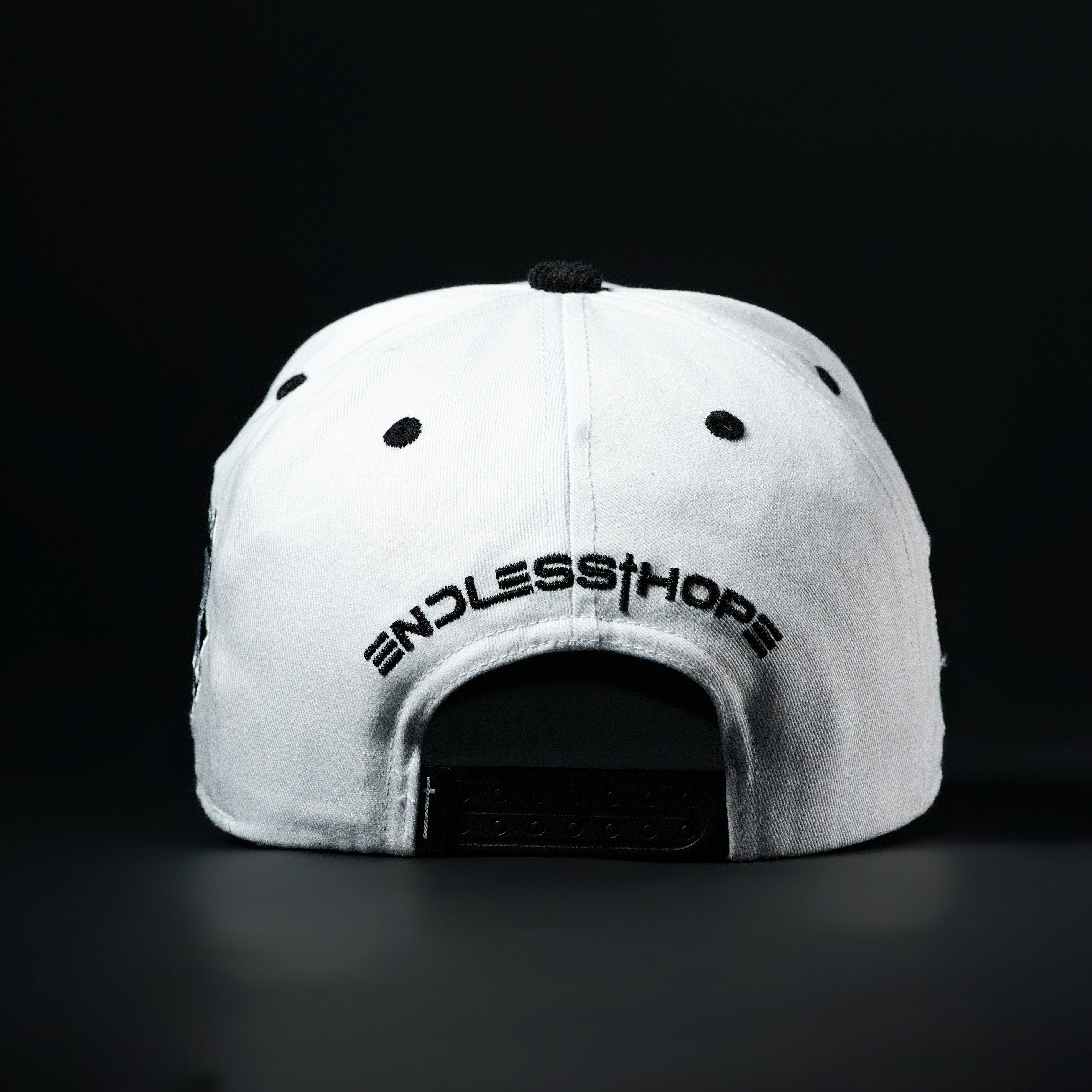 White and Red Corduroy Brim