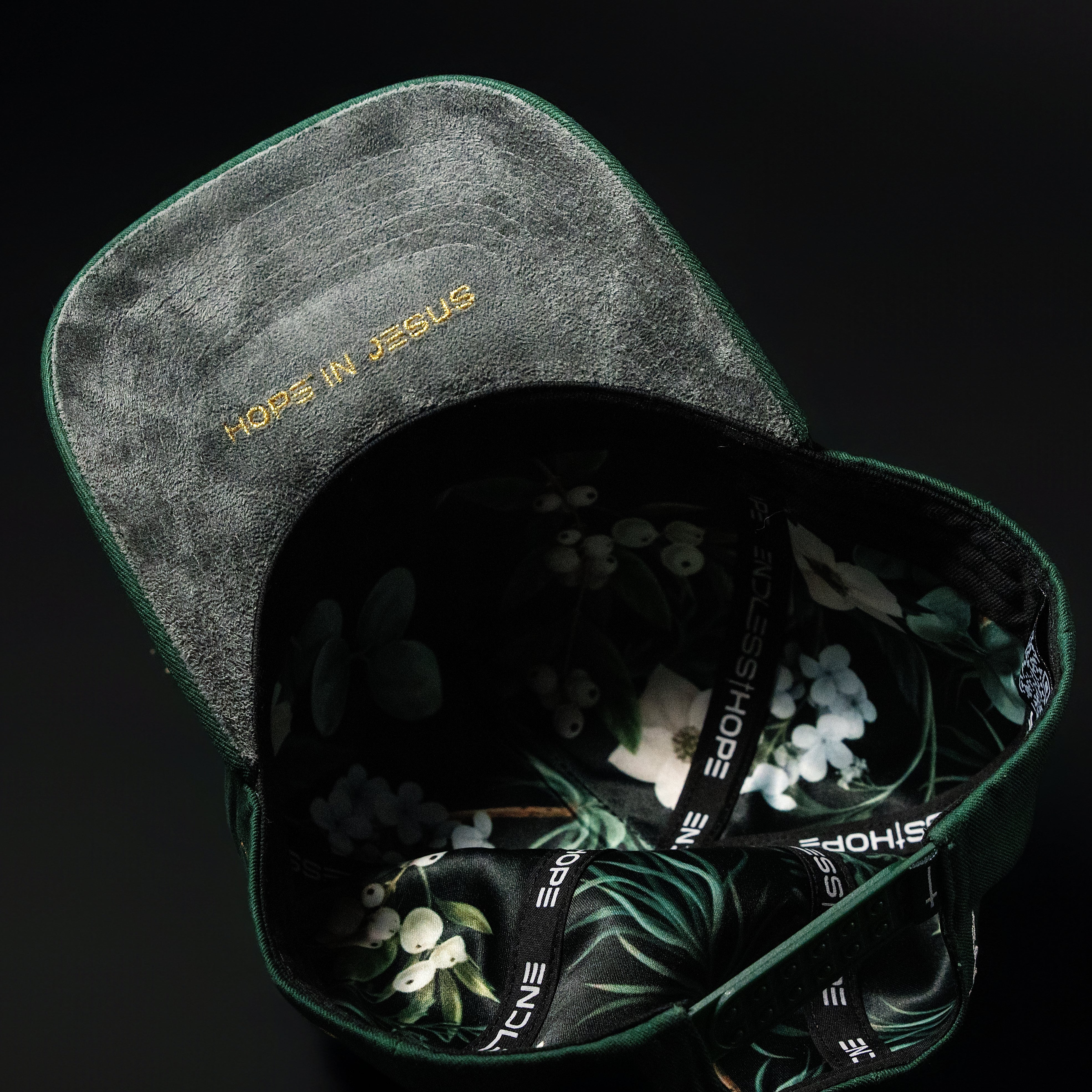 Forest Green & White Hat