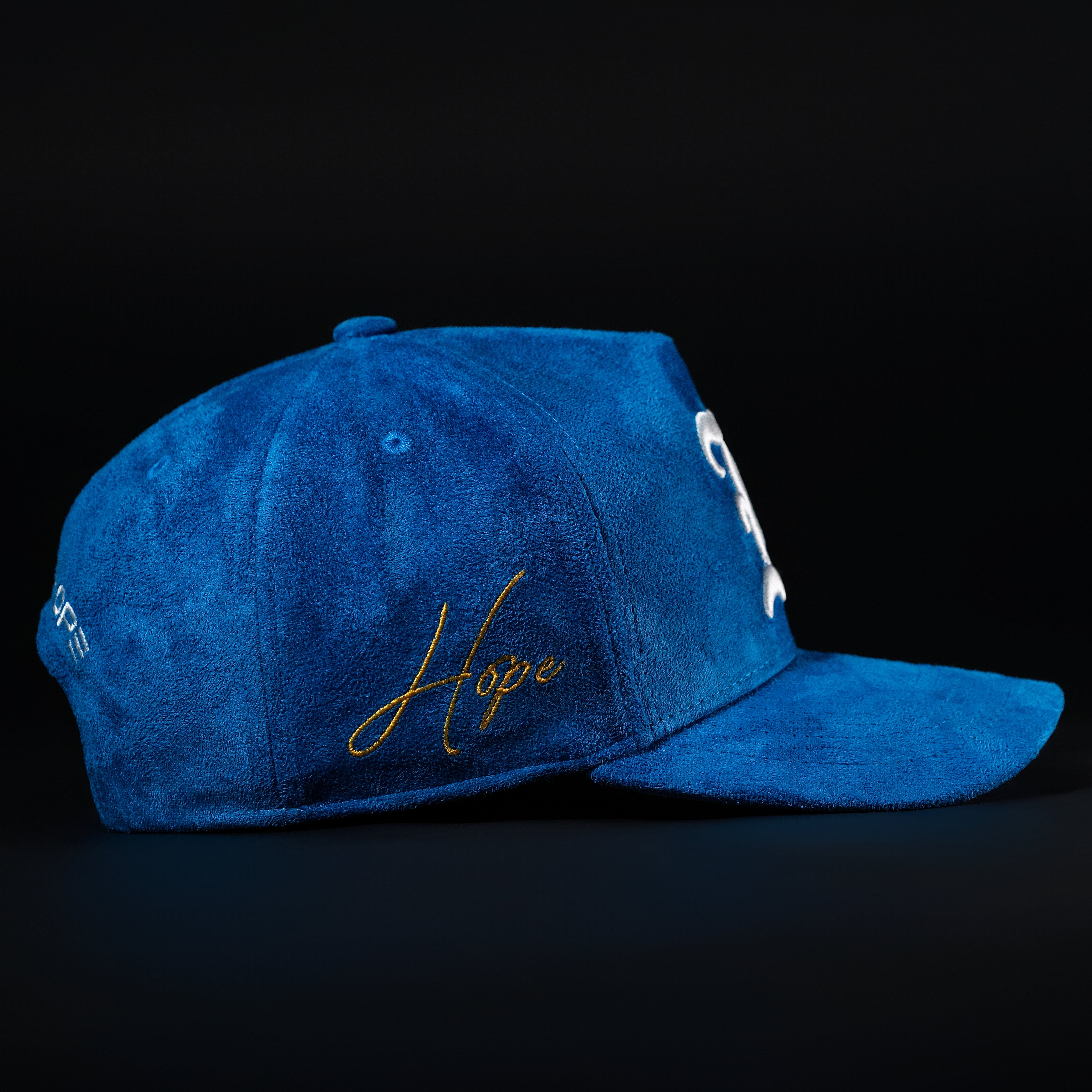 Blue & White All Sueded Hat