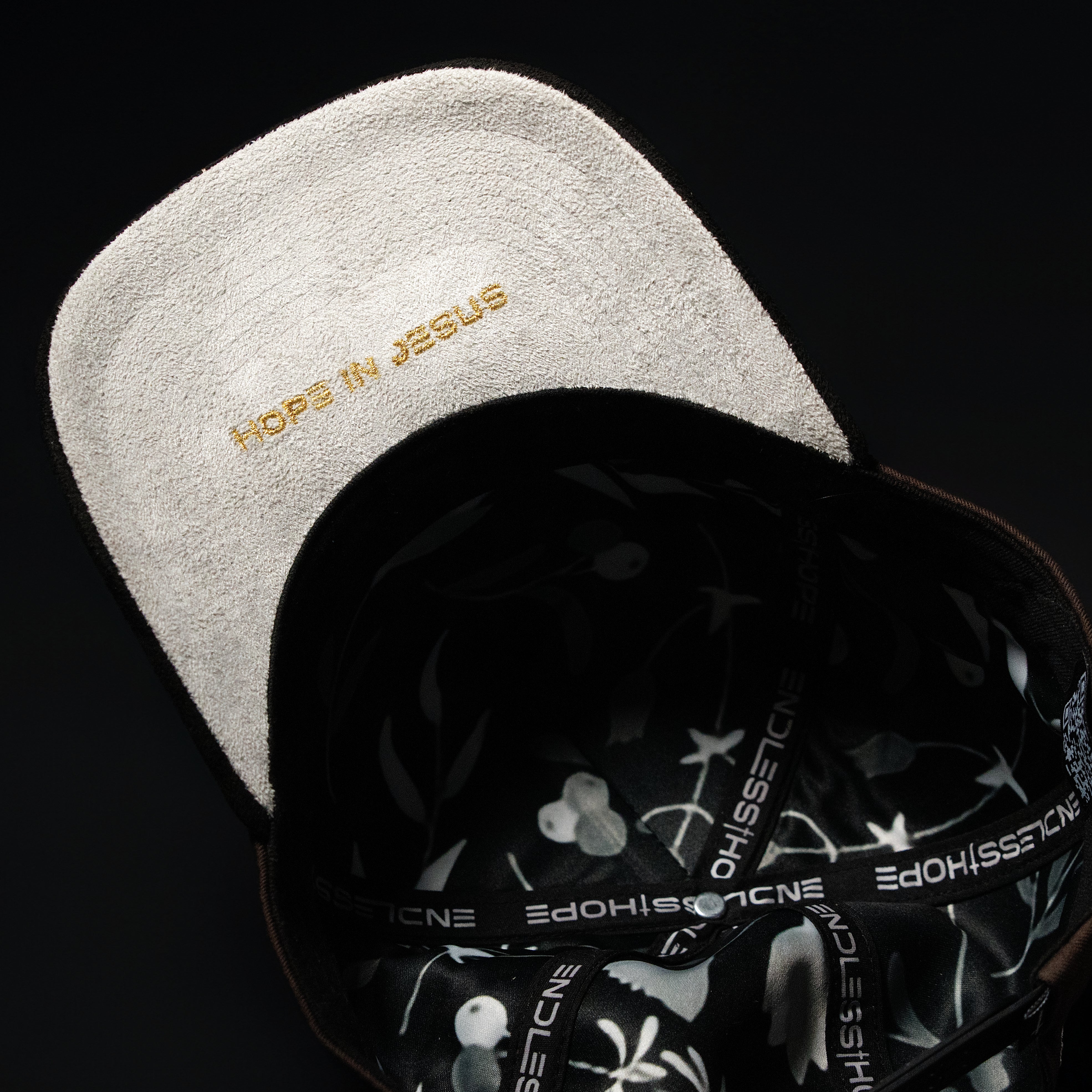 Brown & Black Sueded Brim Hat