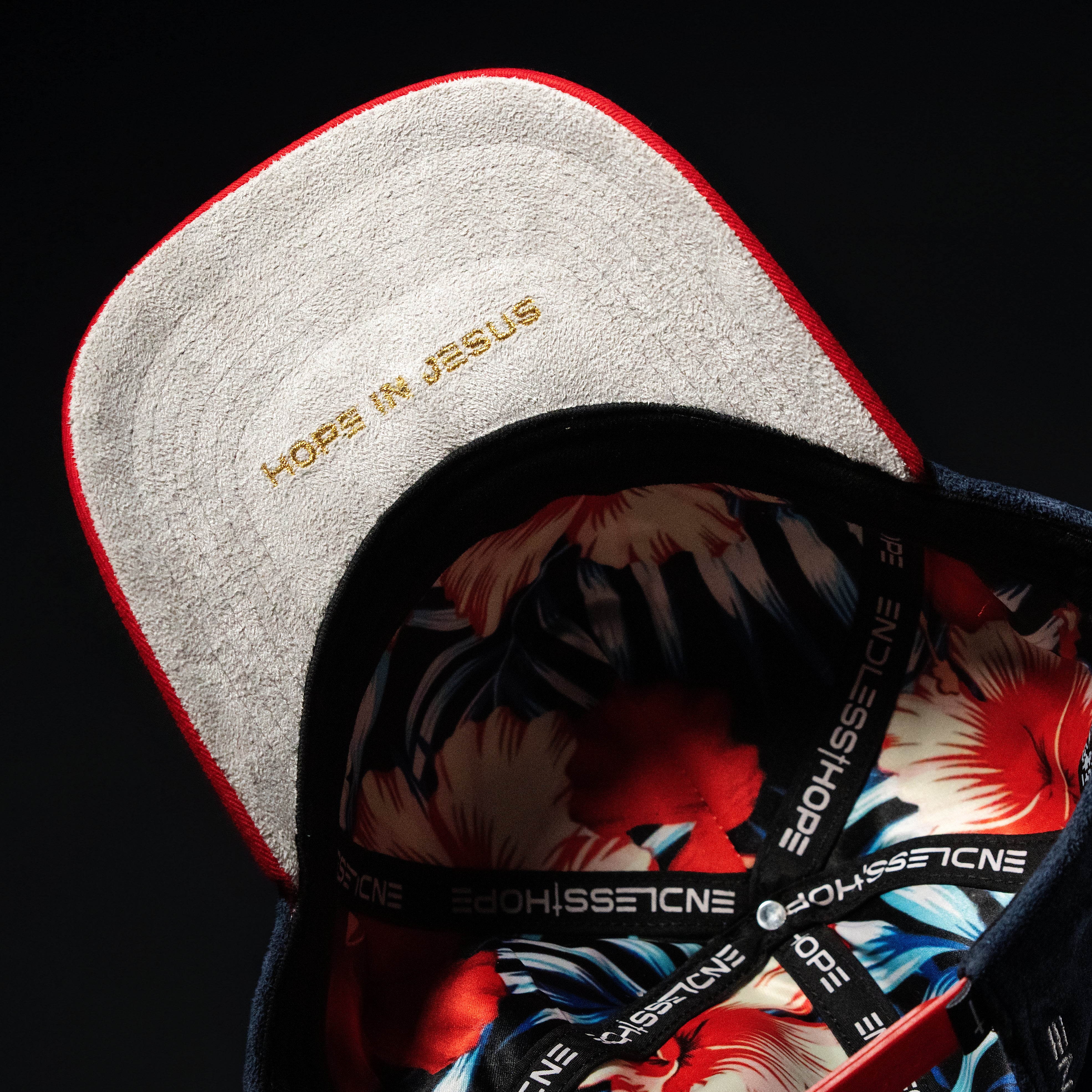 Navy Blue & Red Hat